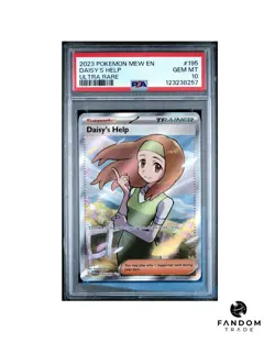 PSA 10 GEM MT Daisy's Help 195/165 Full Art Trainer 2023 Pokemon 151 Mew EN - Image 1