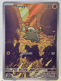 Pokemon Phanpy 205/191 Illustration Rare IR Sv08: Surging Sparks (SSP) Holo - Image 1