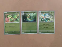 Pokemon TCG Snivy, Servine, Serperior Reverse Holo Evo Set Perfect Order NM - Image 1