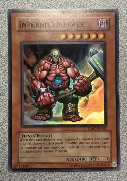 Inferno Hammer CMC-EN002 Yu-Gi-Oh! Video Game Super Rare Limited Edition VLP - Image 1