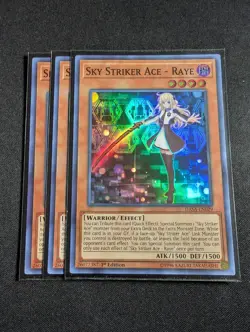 Yugioh - 3x Sky Striker Ace - Raye DASA-EN029 1st Super Rare NM - Image 1