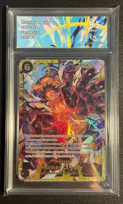 Carte One Piece Monkey D. Luffy Collect Aura 9.5 OP10/118 Sang Royal FR - Image 1