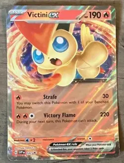 2023-24 Pokemon Scarlet & Violet Black Star Promos Victini ex #142 Card - Image 2