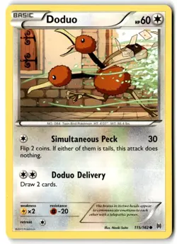 2015 XY - BREAKthrough Doduo #115 Basic/Common - Image 1