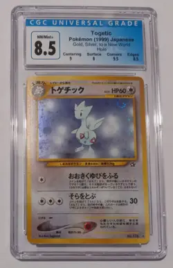 Togetic CGC 8.5 Pokemon 2000 Japanese Gold Silver to a New World Holo - Image 1