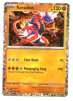 2025 McDonald’s Pokemon Dragon Discovery - M24EN - KORAIDON 008/015 - HOLO NM* - Image 3