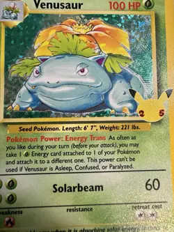 Venusaur 15/102 Pokemon - TCG - Celebrations: 25th Anniversary Holo NM - Image 3