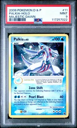 2008 POKEMON DP MAJESTIC DAWN PALKIA #11 HOLO PSA 9 MINT #117257022 - Image 1