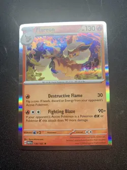 Pokemon 151 Flareon Vaporeon Jolteon Holo Rare Evolution Line English Near Mint - Image 2