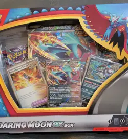 Pokemon TCG Roaring Moon ex Box Factory Sealed Display with 4 Booster Packs - Image 1