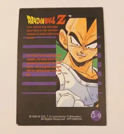 FRIEZA 1999 DRAGONBALL Z Gold Foil Card #G-9 EXC. VINTAGE DBZ 🔥 🔥 - Image 4
