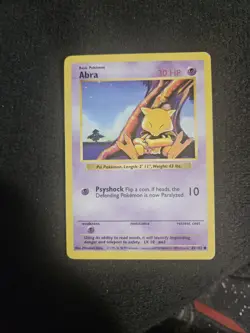 Abra 43/102 Common - Base Set Shadowless - WOTC TCG Pokemon Card - Image 1
