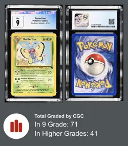 LOW POP! Butterfree 09/18 Pokemon Southern Islands Promo Series CGC 9 MINT - Image 4