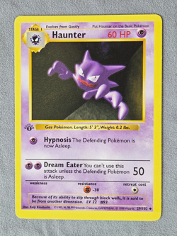 Haunter 29/102 GRAY GREY STAMP 1st Edition Pokemon Base Set - Image 1