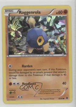 Roggenrola (Cracked ice) Pokemon Miscellaneous Promo & Energies #49 1997 - Image 1