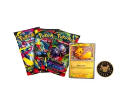 Pokemon Day 2026 Collection Box – Pikachu Promo, 3 Booster Packs, Coin - Image 3