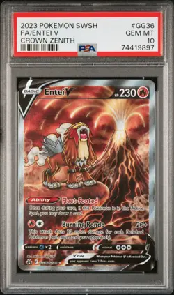 2023 POKEMON SWSH Crown Zenith Legendary Dogs LOT of 5 -SEQUENTIAL CERTS- PSA 10 - Image 2