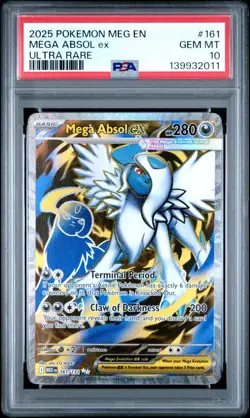 2025 POKEMON MEG EN-MEGA EVOLUTION ULTRA RARE #161 MEGA ABSOL EX PSA 10 - Image 1