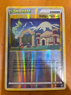 2010 Pokemon STADIUM Indigo Plateau Holo Crease - Image 1