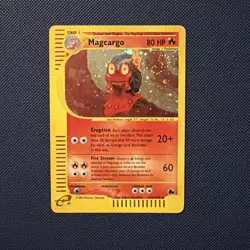 2003 POKEMON SKYRIDGE #H16 MAGCARGO-HOLO Vintage e Reader Swirl 🌀🌀🌀 Holo LP - Image 1