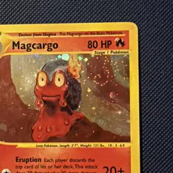 2003 POKEMON SKYRIDGE #H16 MAGCARGO-HOLO Vintage e Reader Swirl 🌀🌀🌀 Holo LP - Image 2