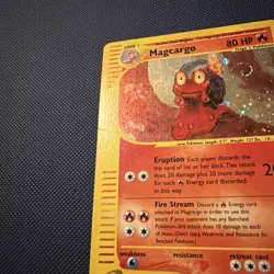 2003 POKEMON SKYRIDGE #H16 MAGCARGO-HOLO Vintage e Reader Swirl 🌀🌀🌀 Holo LP - Image 4