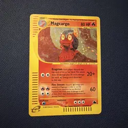 2003 POKEMON SKYRIDGE #H16 MAGCARGO-HOLO Vintage e Reader Swirl 🌀🌀🌀 Holo LP - Image 5