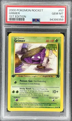 2000 Pokemon Rocket Grimer 1st Edition #57/82 (PSA 10) - Image 1