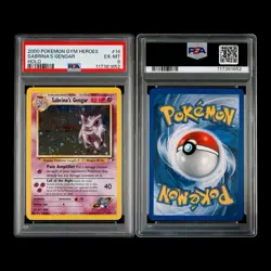 ✨ PSA 6 EX/MINT 🌀 SWIRL ✨ SABRINA'S GENGAR #14 2000 POKEMON GYM HEROES HOLO - Image 5