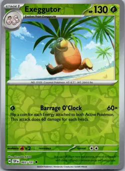 Exeggutor 003/191 - SV08: Surging Sparks Pokemon TCG NM Reverse Holofoil - Image 1
