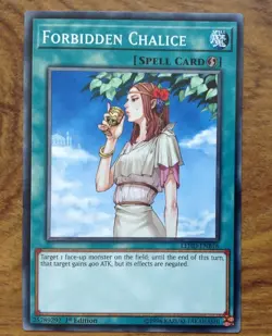 LEHD-ENB16 Forbidden Chalice 1st Edition YuGiOh Card. Free UK Postage - Image 1
