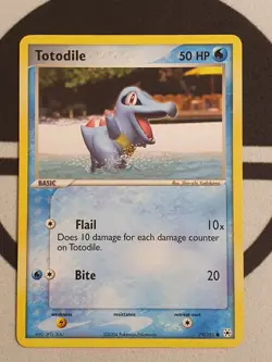 Pokemon Karte Karnimani 79/101 EX HIDDEN LEGEND Set 2004 Pokemon NM Totodile - Image 2