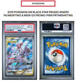 Mewtwo and Mew GX SM191 Holo-Pokemon 2019 SM Black Star Promo- PSA Gem Mint 10 - Image 2