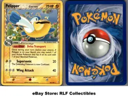 2006 Pokemon, EX Crystal Guardians, #26/100 Pelipper, Rare - Image 1