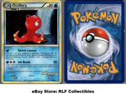 2010 Pokemon, HGSS Unleashed, #6/95 Octillery, Holo Rare - Image 1