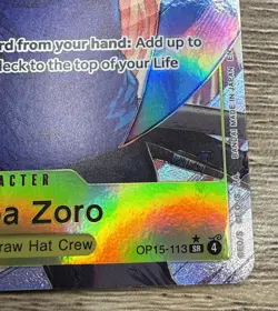 OP15-113 Roronoa Zoro Alt Art One Piece TCG English - Image 5
