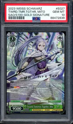 2023 Weiss Schwarz Anime SAO 10th Anniv Towards Tomorrow Together Mito SP PSA 10 - Image 1