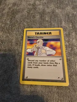 Pokemon Card Gym Heroes No. 121/132 Blaine's Gamble Uncommon LP. WOTC TCG 2000 - Image 1