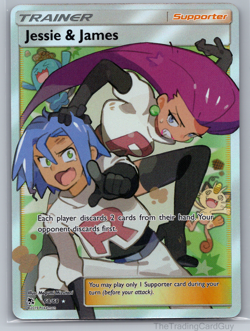 Pokemon TCG Jessie And James Full Art Trainer Card 68/68 Hidden Fates NM 001 - Image 1