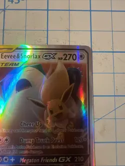 Pokemon TCG Eevee & Snorlax GX 120/181 Fun Fan Art Card - Image 3