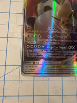 Pokemon TCG Eevee & Snorlax GX 120/181 Fun Fan Art Card - Image 5