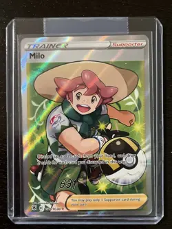 Pokemon TCG Milo Astral Radiance Holo Ultra Rare Card TG27/TG30 NM Condition - Image 1