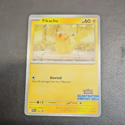 Pokemon Pikachu Illustration Contest 2024 Promo Card 214 Sv Scarlet Violet - Image 1