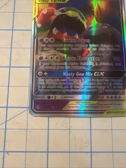 Pokemon TCG Muk Alolan Muk GX 61/214 Fun Fan Art Card - Image 5