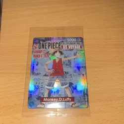 Bandai One Piece CCG Monkey.D.Luffy US Voyage Holo Promo Card P-055 5000 Power - Image 2