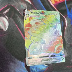 Pokemon Snorlax VMAX 206/202 Rainbow Secret Rare Full Art Holo 340 HP Card - Image 3