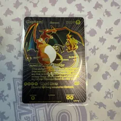 Charizard Black Foil Display Card Fan Art MINT/NM 120HP - Image 1