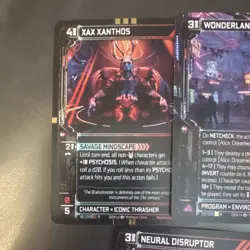 Neuroscape GEN Character & Program Card Lot (5) Xax Xanthos, Lasersaw Berserker - Image 4