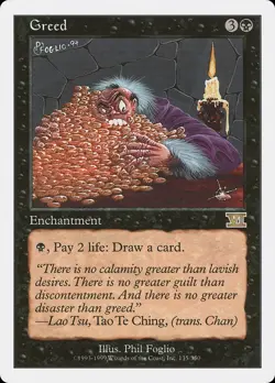 Greed 6th Edition NM Black Rare MAGIC THE GATHERING MTG CARD ABUGames - Image 1
