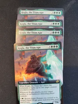 MTG Ikoria Lair of Behemoths Kogla the Titan Ape Extended Art x 4 - Image 1